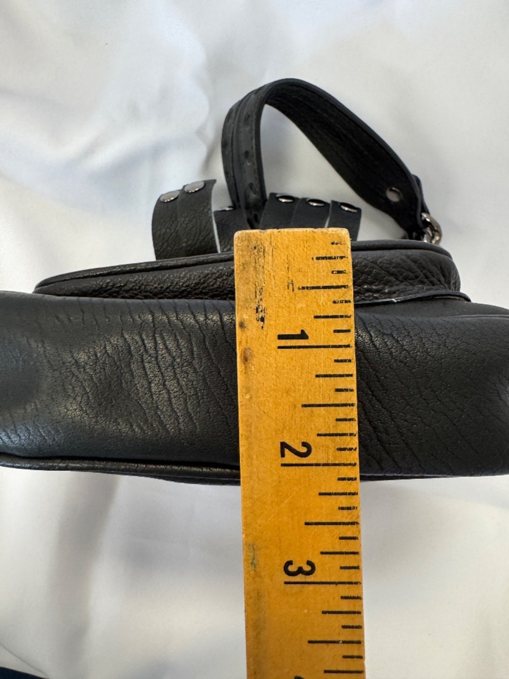 Michael Kors Black Leather Studded Chain Mini Handbag Vintage - Picture 16 of 16